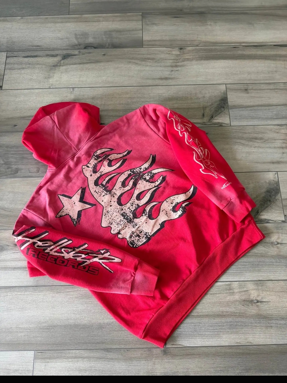 Red Graphic Hoodie Sweatshirt